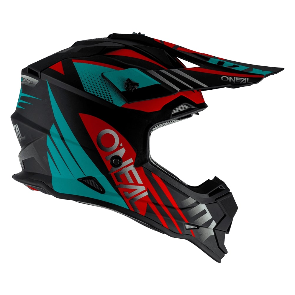 Blk/Teal/Red O'Neal Racing 2 Series Spyde Helmet All Sizes 
